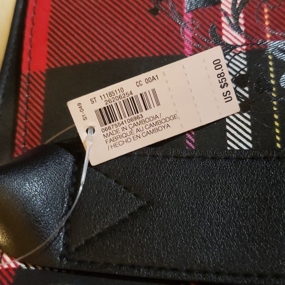 Retail $58 NWT!! Victoria’s Secret Plaid Red‎ and Black Large Bag - Picture 2 of 6